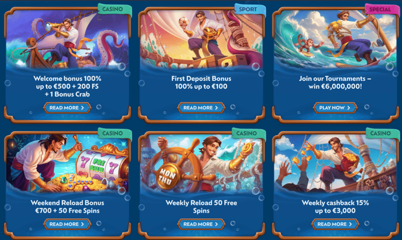 Μπόνους στον επίσημο ιστότοπο του Winbay casino